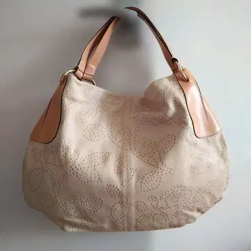 ROMEERU 베이지 가죽 숄더백