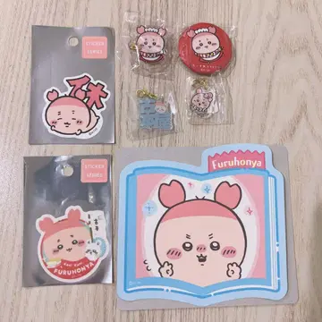 치이카와 (먼작귀) 헌책방 카니쨩 스티커와 참 세트 7개 모음