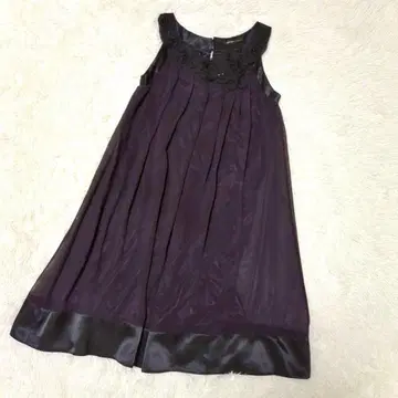 apres jour 쉬폰 티어드 원피스(M) 드레스 슬리브리스 보라색