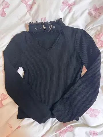 MARS 하트 버클 골지 상의