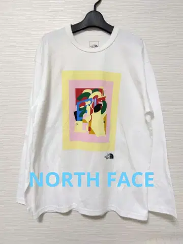 THE NORTH FACE 아트 프린트 롱 슬리브 티셔츠 L