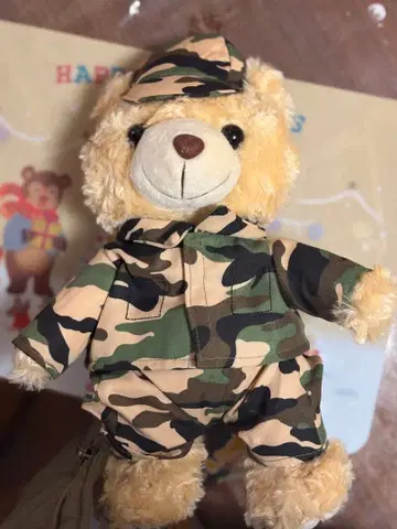 카모 패턴 봉제 인형 모자 포함