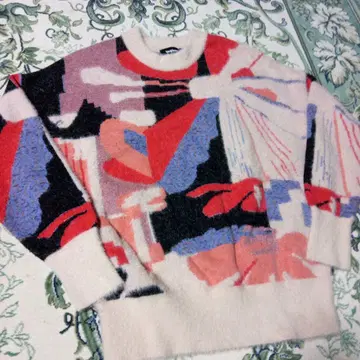 Desigual 추상 디자인 긴팔 스웨터