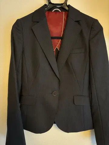 블랙 스트라이프 수트 쓰리피스 스타일