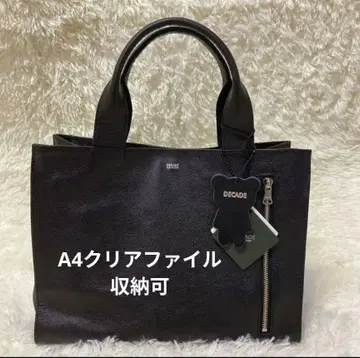 [ 택 포함 미사용 ] DECADE 디케이드 워터프루프 가죽 토트백