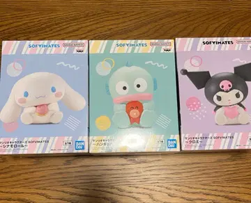 산리오 캐릭터즈 소프트 비닐 메이츠 시나몬 한교동 쿠로미 세트