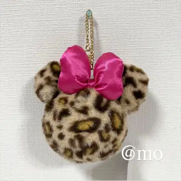 택 포함 새상품 레오파드 무늬 파우치 미니 디즈니 리조트 디즈니