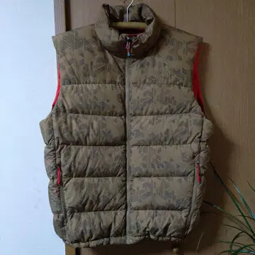 THE NORTH FACE 다운 베스트 L 사이즈 브라운/레드