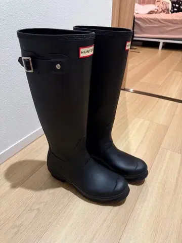 HUNTER 롱 레인부츠 23~23.5 버클 포함
