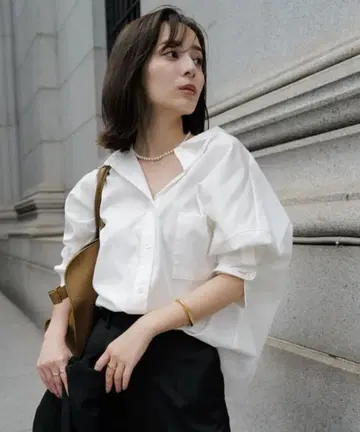 [ 새상품급 ] 스탠다드 셔츠 화이트 anuans 아뉴앙스