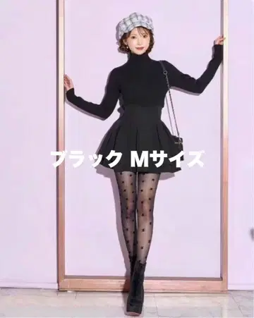 미셸 마카롱 슬림 레그 스커트 블랙 M