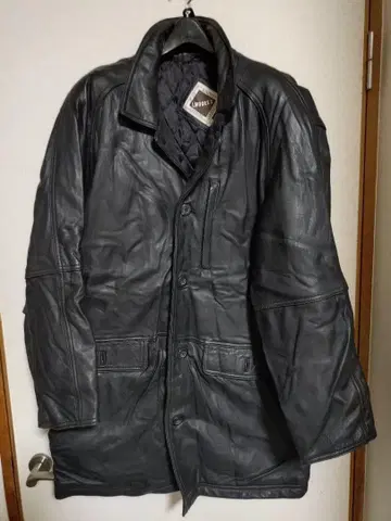 천연 가죽 양가죽 가죽 자켓 코트 블랙 빈티지 [ 무료배송 ]