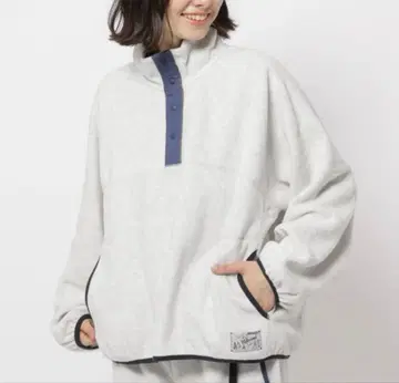 니코앤드 소프트 플리스 스냅 하이넥 풀오버 L