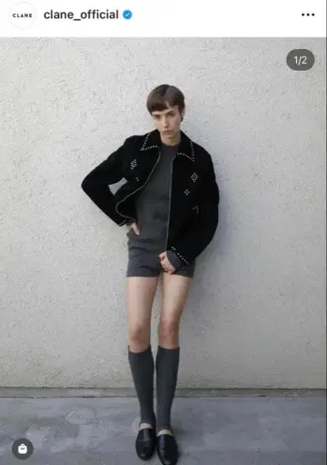 CLANE SUEDE STUDS BLOUSON 사이즈 2