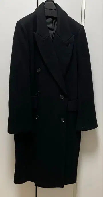 DRESSLAVE 더블 체스터 코트 블랙 미사용품