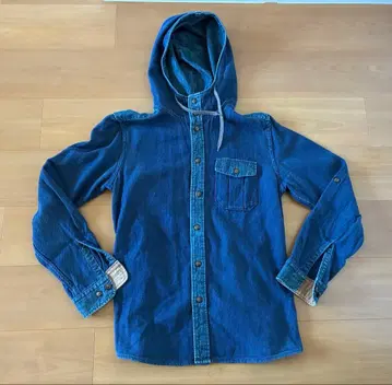 고 헴프 린넨 혼방 후드티 사이즈 1 블루