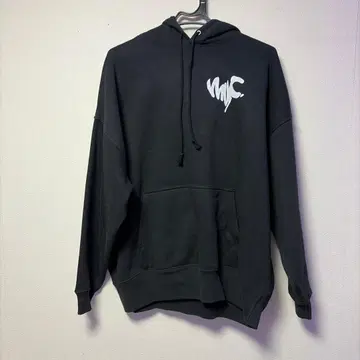 Myc 블랙 후드 부착 후드티 L