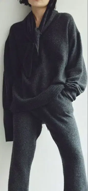 소프트 샤기 오버 사이즈 NT 이지 니트 PT 세트