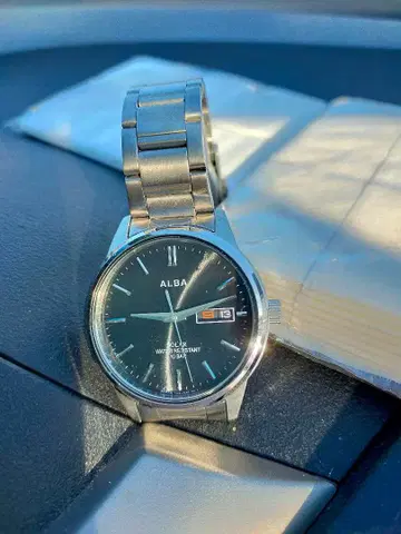 [ 희소 ] 알바 남성용 손목시계 솔라식 블랙