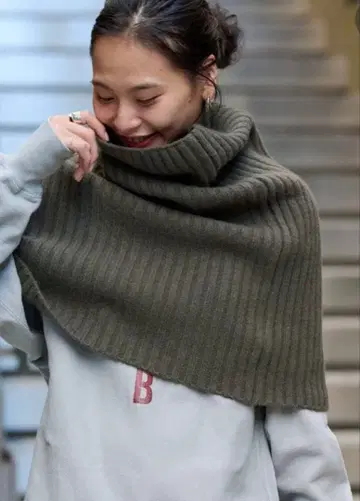 저널 스탠다드 와이드 리브 넥워머 카키