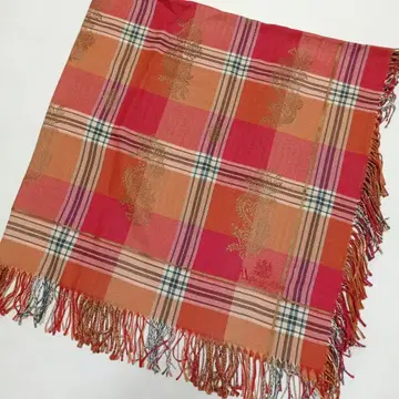 [ 미사용 ] Aquascutum 아쿠아 스큐텀 대형 스톨 모 & 실크