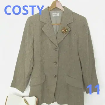 빈티지 Costy 테일러드 자켓 베이지 레트로 구제 의류