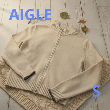AIGLE 인기 브랜드 집업 니트 가디건 소매 퍼플