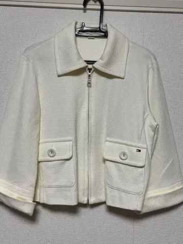 TOMMY HILFIGER 화이트 자켓 숏 기장