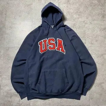 90's 스티브 & 발리 리버스 위브 USA 로고 맨투맨 후드티
