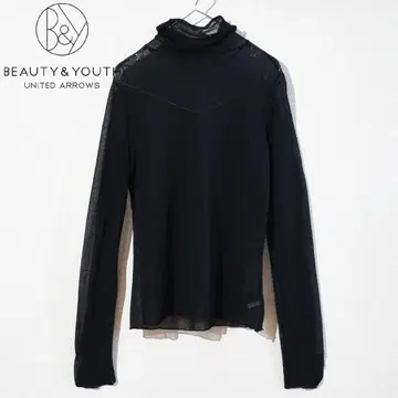 [ BEAUTY & YOUTH ] 시스루 터틀넥 셔츠