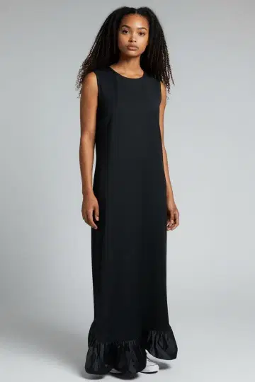 [ 미사용품 ] HOWDY. 롱 원피스 블랙 프릴 프리