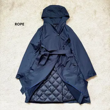 [새상품급] ROPE 로페 다운 라이너 부착 코트 네이비 트렌치코트