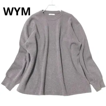 위임 긴팔 니트 스웨터 그레이 무지 L 심플 깔끔한 캐주얼