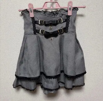 리즈리사 2연 리본 벨트 치마바지 그레이