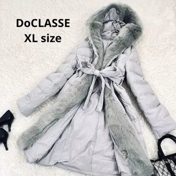 두클라쎄 퍼 다운 자켓 롱 코트 벨트 XL 사이즈 워셔블