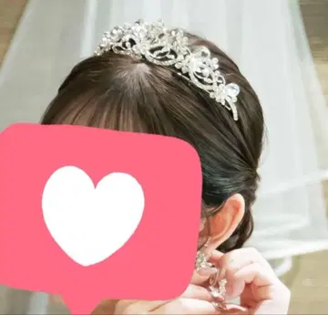 실버 티아라 크리스탈 웨딩