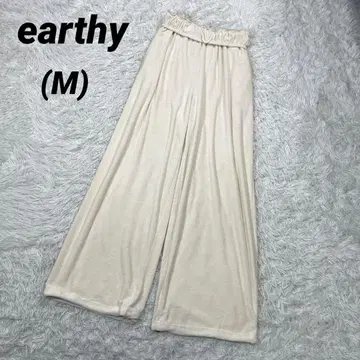 earthy 아시 아이보리 니트 팬츠 이지 와이드 룸웨어