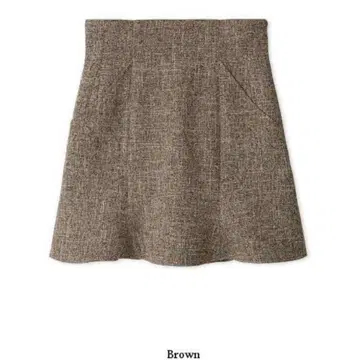 SNIDEL 브라운 미니 스커트 DPSF2305042