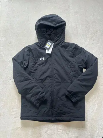 Under Armour 블랙 후드 부착 다운 자켓