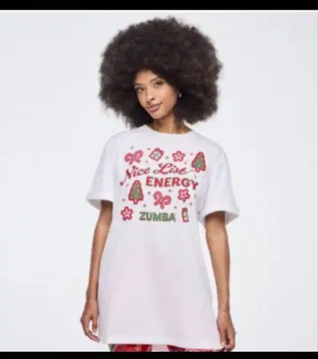 최신작 ZUMBA 줌바 T셔츠 상의 정품 새상품 화이트