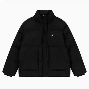 Calvin Klein 숏 길이 스탠드 카라 다운 자켓