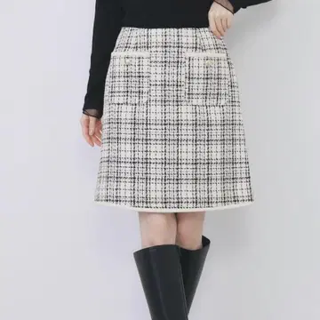 체크 트위드 스커트