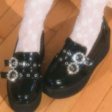 bubbles 더블 벨트 로퍼 38 통굽 버블스 지뢰 신발