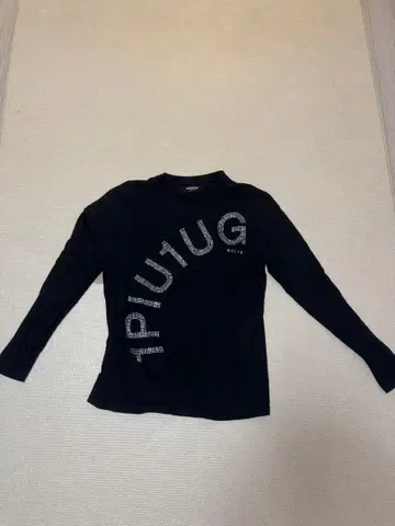 1PIU1UGUALE3 블랙 긴팔 티셔츠