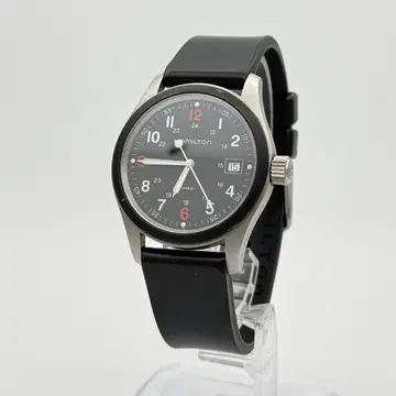 해밀턴 자동 카키 필드 데이트 H684210 블랙 다이얼 남성용