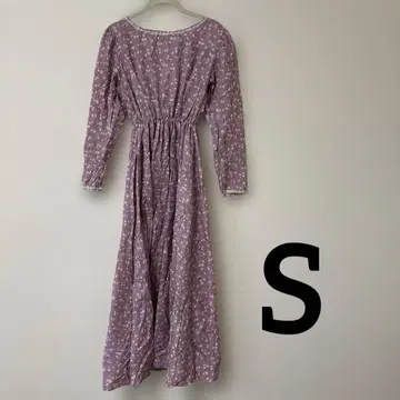 새상품급 [ S ] 꽃무늬 롱 원피스 보라색