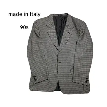 체크 무늬 테일러드 자켓 90s made in Italy USED