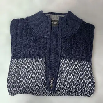 CREATIVE FASHION 네이비 지퍼 스웨터 M 일본제