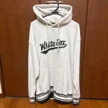 화이트 양말 로고 후드티 L 사이즈 그레이