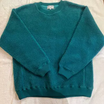 새상품 프릭스스토어 보아 플리스 크루넥 L 청록색 쉽스